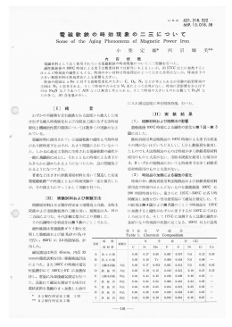 電磁軟鉄の時効現象の二三について