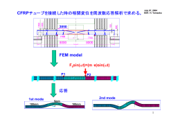 FEM model CFRPチューブを接続した時の相関変位を周波数応答