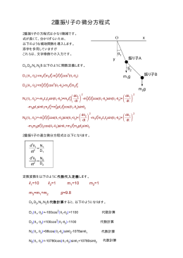 2重振り子の微分方程式の計算_軌跡