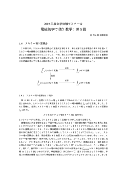 電磁気学で使う数学：第5回