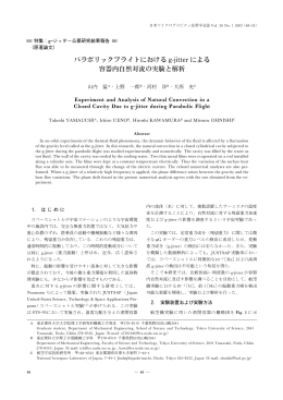 パラボリックフライトにおける g-jitter による 容器内自然対流の実験と解析