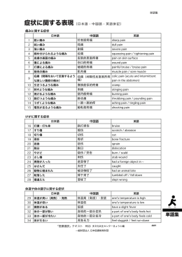 症状に関する表現（PDF形式：1204KB）