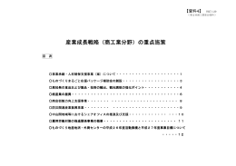 産業成長戦略（商工業分野）