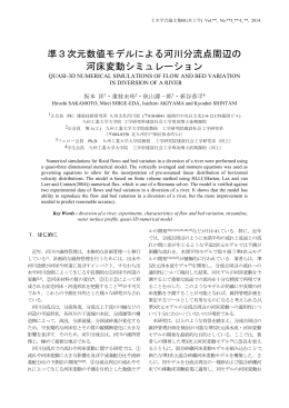 準3次元数値モデルによる河川分流点周辺の 河床