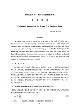 Ph。t。eー鵠tiC Research 。n the wedge Type cantiーeVer