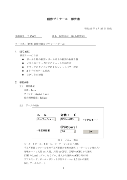 創作ゼミナール 報告書