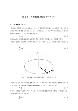 第2章 角運動量と磁気モーメント