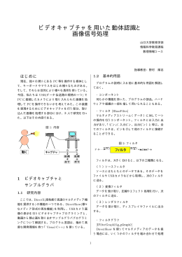 ビデオキャプチャを用いた動体認識と 画像信号処理