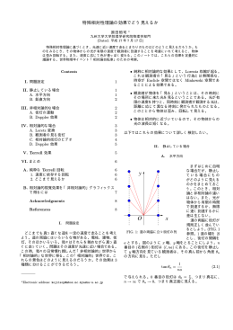 特殊相対性理論の効果でどう見えるか