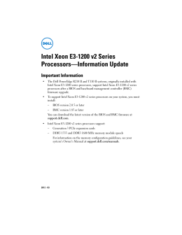 Intel Xeon E3-1200 v2 Series Processors