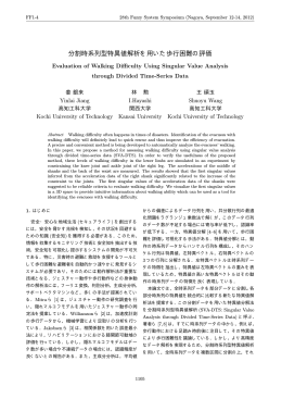 分割時系列型特異値解析を用いた歩行困難の評価