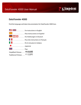 DataTraveler 4000 User Manual