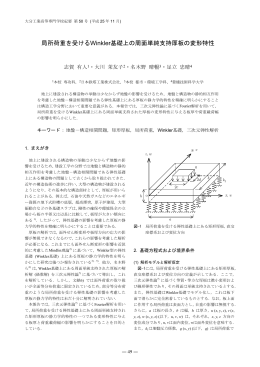 局所荷重を受けるWinkler基礎上の周面単純支持厚板の変形特性・・・49