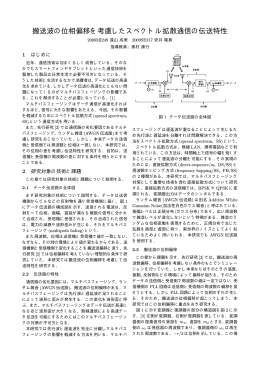 搬送波の位相偏移を考慮したスペクトル拡散通信の伝送特性