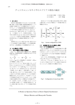 ディジタルシンセサイザのスプリアス特性の検討