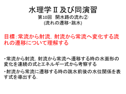 水理学Ⅱ及び同演習(第10回)