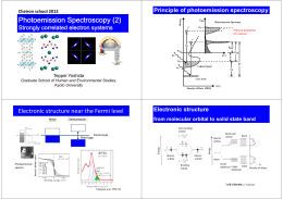 Photoemission Spectroscopy (2) - Cheiron School - SPring-8