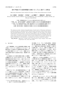 砂の平面ひずみ変形挙動の分岐メカニズムに基づく分析法