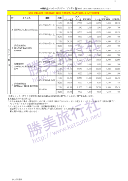 9/24~9/26,10/7~10/9,12/30~12/31 の間出発、大人NT1000/小人