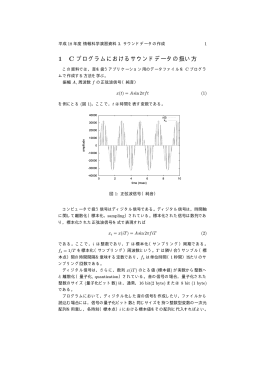 1 C プログラムにおけるサウンドデータの扱い方
