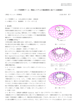 ループ状開閉ドーム・構造システムの数値解析に基づく比較検討