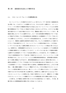 第 2 章 超高速分光法および解析手法 2-1. コヒーレントフォノンの超