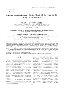 Amplitude Domain Reflectometry 法による不飽和砂地盤中の NAPL