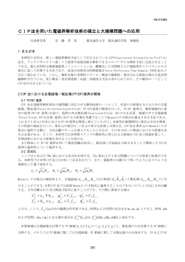 CIP法を用いた電磁界解析技術の確立と大規模問題への応用