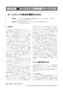 ビームラインの統合的理解のために