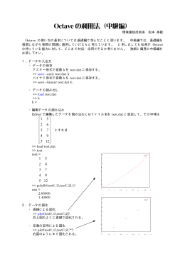 Octave の利用法（中級編）