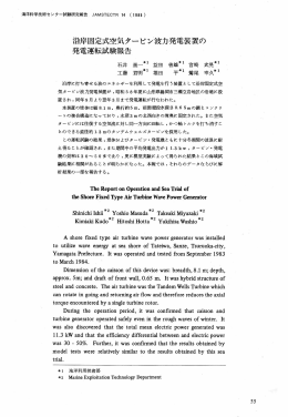 沼岸青定式空気タービン波力発電装置の 発電運転試験報告 ・