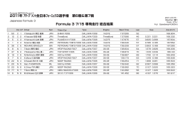 2011年 ｱﾁｰﾌﾞﾒﾝﾄ全日本ﾌｫｰﾐｭﾗ3選手権 第6戦＆第7戦 Formula 3 7