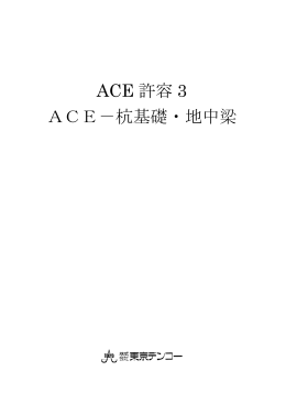 ACE 許容 3 ACE－杭基礎・地中梁