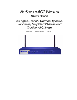 NetScreen-5GT Wireless User`s Guide