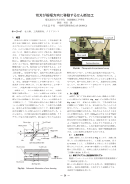 切刃が板幅方向に移動するせん断加工