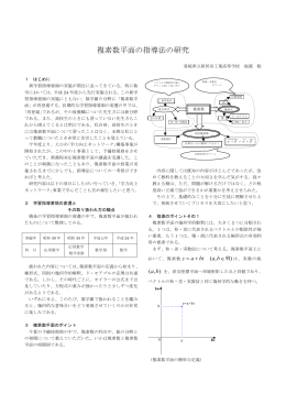 複素数平面の指導法の研究 - 愛媛県高等学校教育研究会数学部会