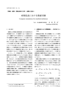 成層乱流における数値実験