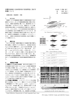 音響反射板の立体的形状が反射特性に及ぼす 影響について