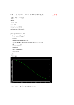 6.4 フィルター スペクトラル分析の基礎 工事中