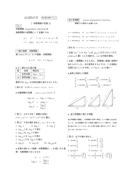 初等関数の性質 2 - 物理工学科