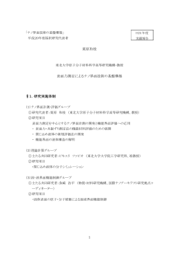 表面力測定によるナノ界面技術の基盤構築