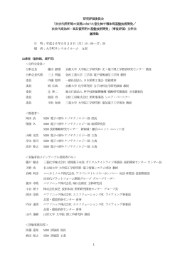 議事録 - 新エネルギー・産業技術総合開発機構
