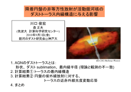 降着円盤の非等方性放射が活動銀河核の ダストトーラス内縁構造に