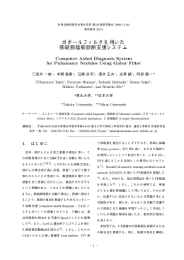 ガボールフィルタを用いた 肺結節陰影診断支援システム
