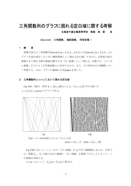 三角関数列のグラフに現れる空白域に関する考察