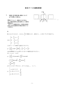 総合演習 フーリエ級数の計算I