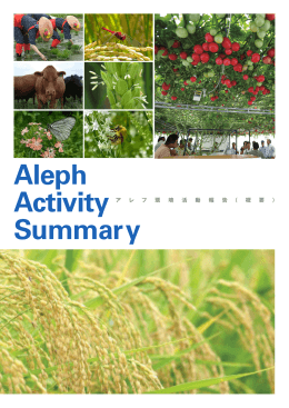 Aleph Activity Summary 2014 (pdf / English / 13MB)