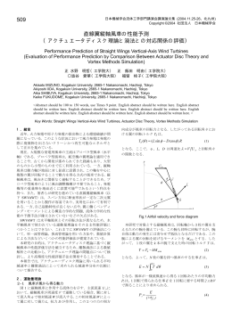 アクチュエータディスク理論と渦法との対応関係の評価