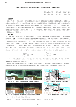 津波の戻り流れに対する海岸護岸の安定性に関する実験的研究 ( )