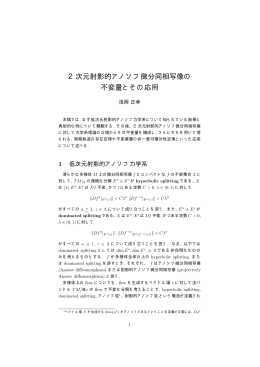 2次元射影的アノソフ微分同相写像の 不変量とその応用